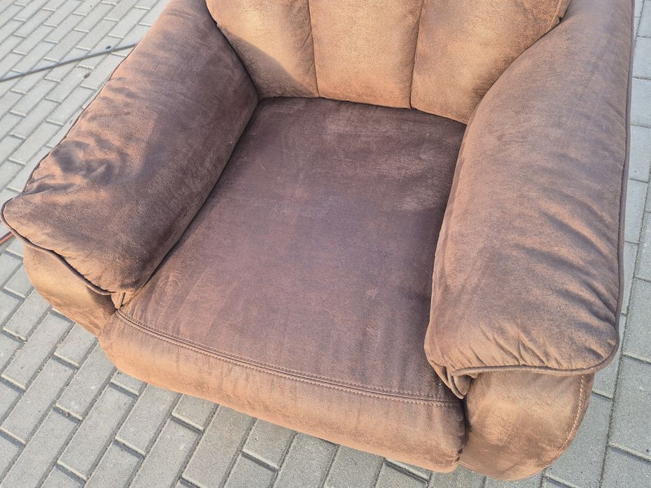 Fotel leniuch rozkladany zamsz