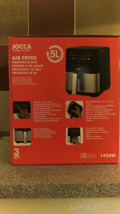 Fritadeira sem óleo JOCCA 5L nova, com garantia (vendo ou troco)