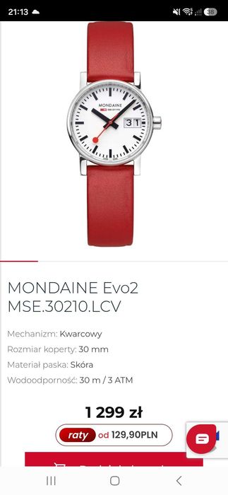 Szwajcarski zegarek Mondaine
