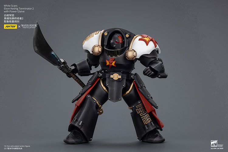 Фігурка warhammer40k JoyToy White Scars Ebon Keshig Terminator 2 with Power Glaive 1/18