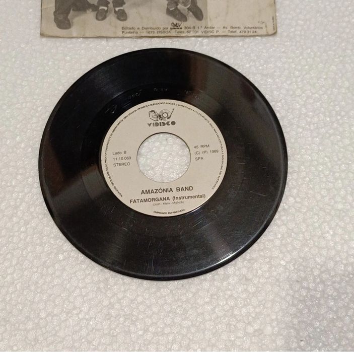 Disco Vinil Single 7'' 45 RPM Amazónia Band Fatamorgana 1989 PT Vidisc