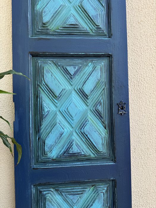Porta de madeira antiga para decoração 138x40cm