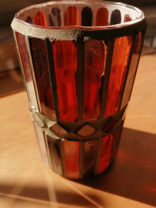 Porta velas em vitral NEGOCIÁVEL