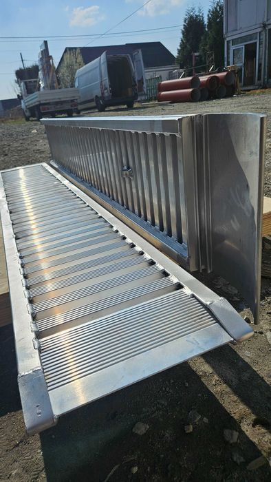 Najazdy Samochodowe Aluminiowe do Lawety, Transportu Samochodów, Koparek, Włoskie Aluminium i Certyfikat CE, Wysyłka Cała Polska, FV i GWARANCJA