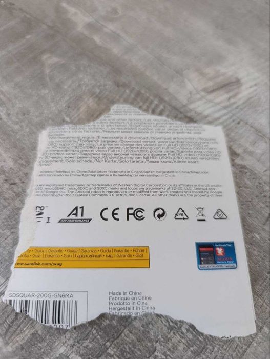 Карти пам'яті micro SD 200 Gb