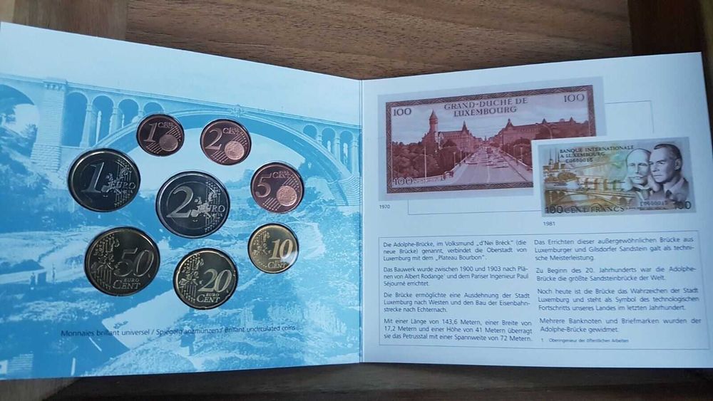 Set Conjunto Euro - Luxemburgo 2003 BNC 1ct até 2 euro