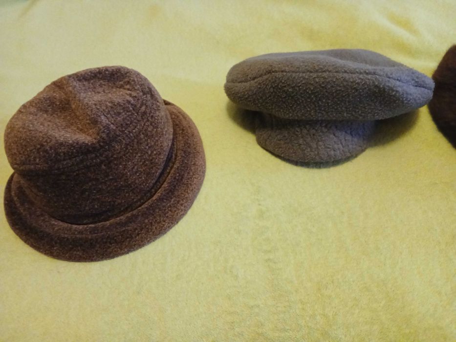 3 sztuki czapki kapelusze ciepłe angielskie zimowe ELEGANCKIE