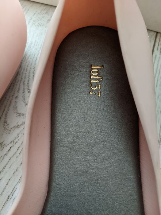 NOWE balerinki r. 37 (23,5 cm) loft37 jasny róż z kokardą