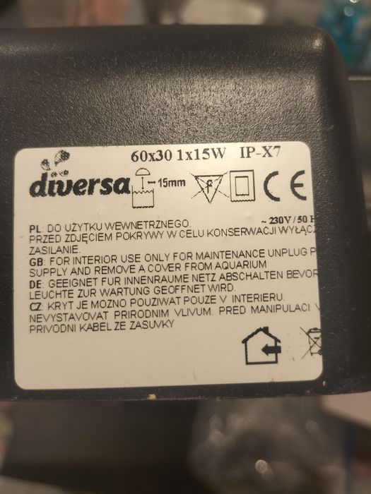 Pokrywa akwarium Diverse 60x30