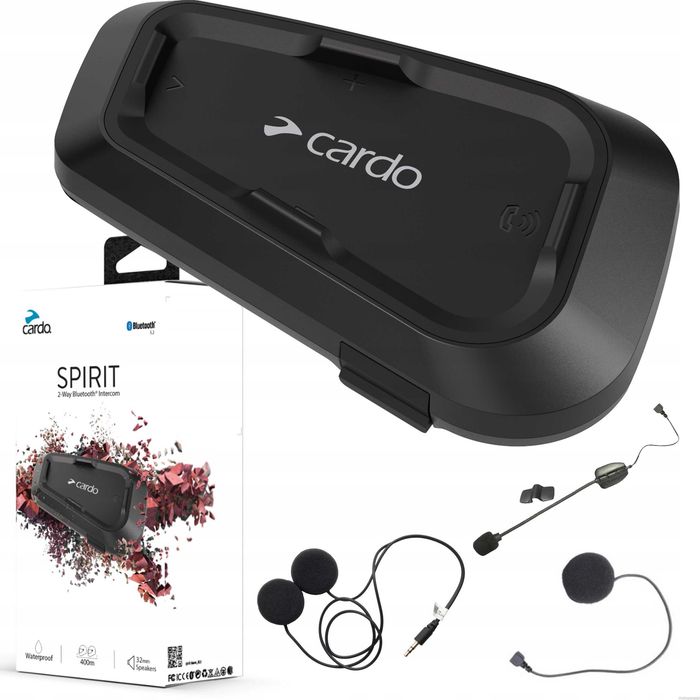 Interkom Cardo SPIRIT na jeden kask, interkom motocyklowy