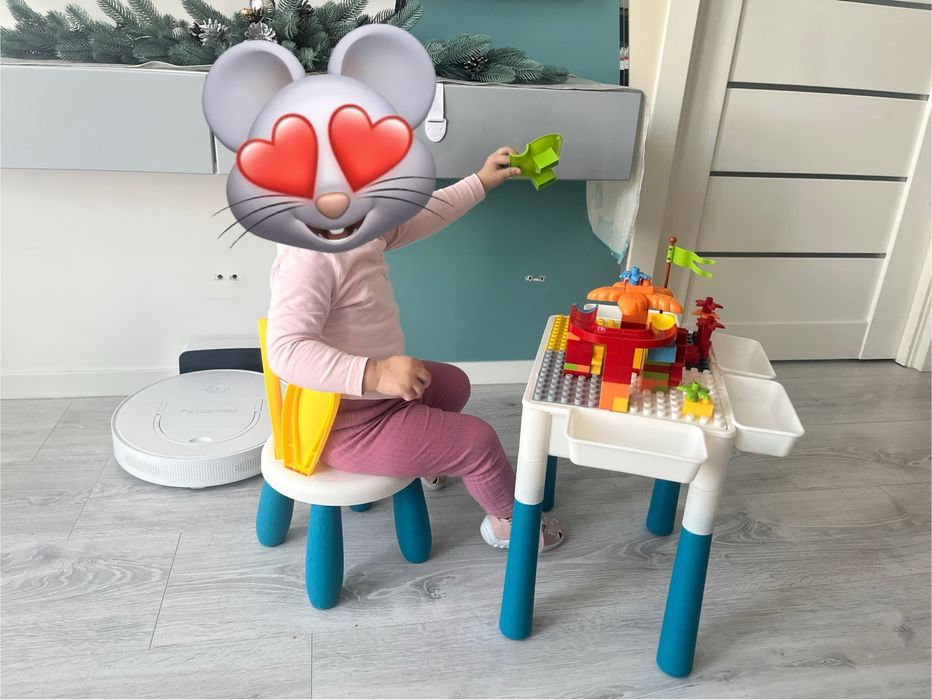 Стіл та крісло стілець конструктор 70 деталей для найменшеньких