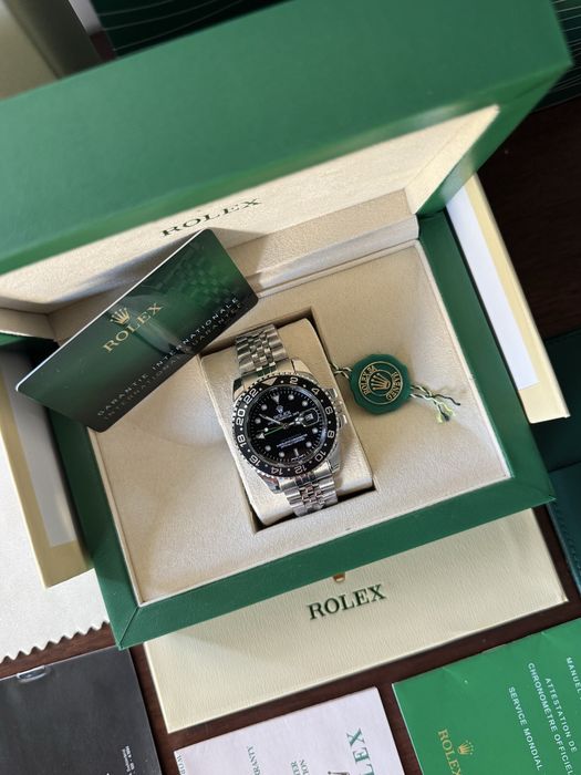 Rolex Black Submariner GMT-Master ll Mostrador Preto