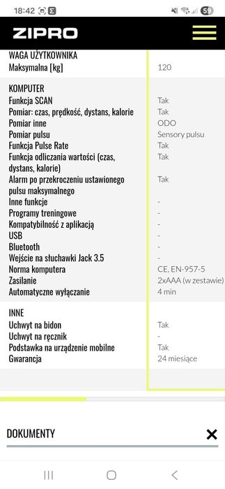Orbitrek magnetyczny  Zipro Shox RS