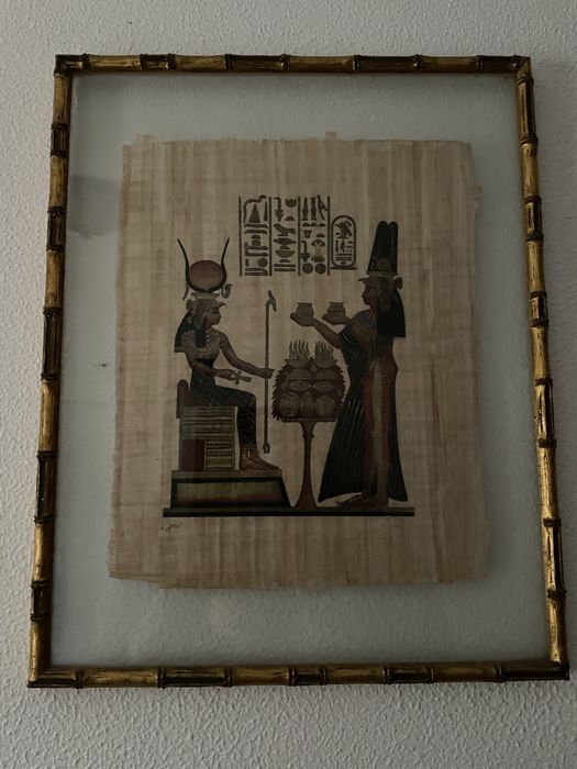 Quadros em vidro com Papiros