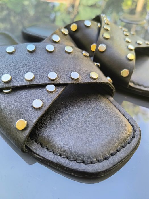 Klapki skórzane damskie rozmiar 38