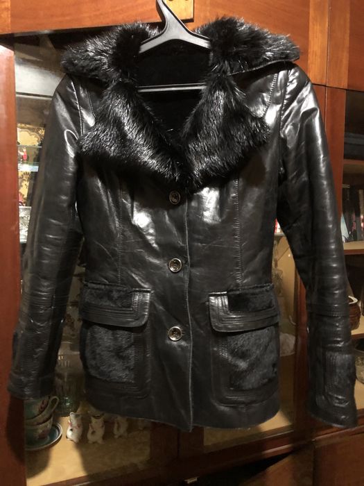Кожанная дубленка