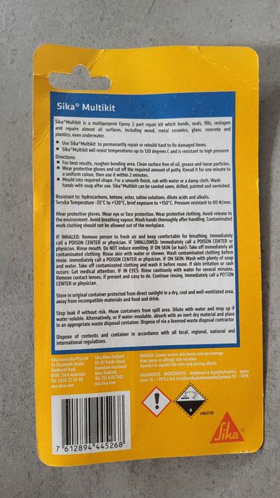 Sika Multikit Epoxy Putty do klejenia, uszczelniania, wypełniania 56g