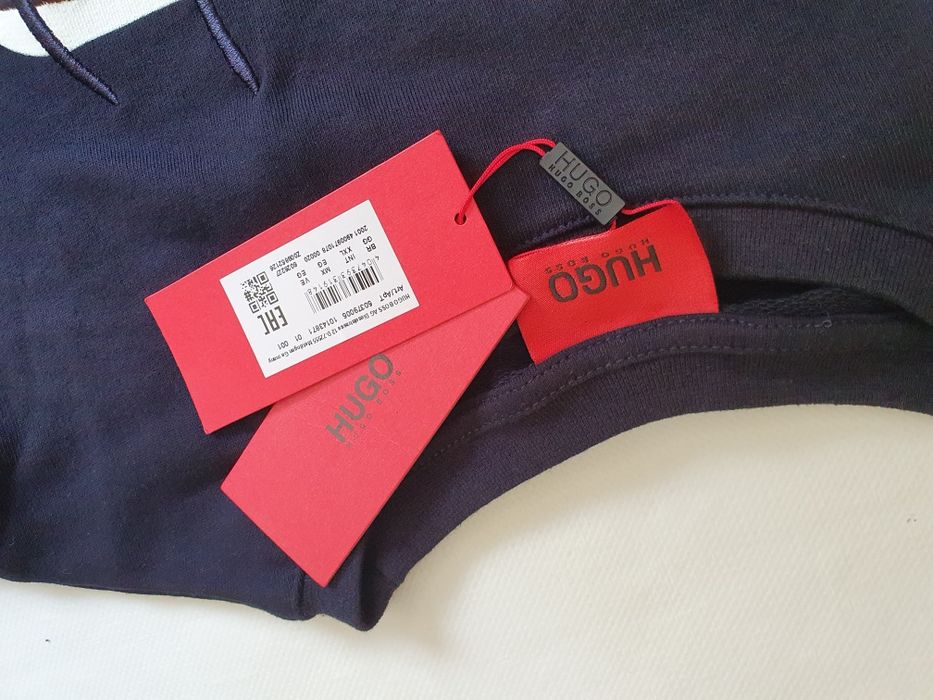 Bluza męska nowa graatowa Hugo Boss czerwony męska długi rękaw XXL