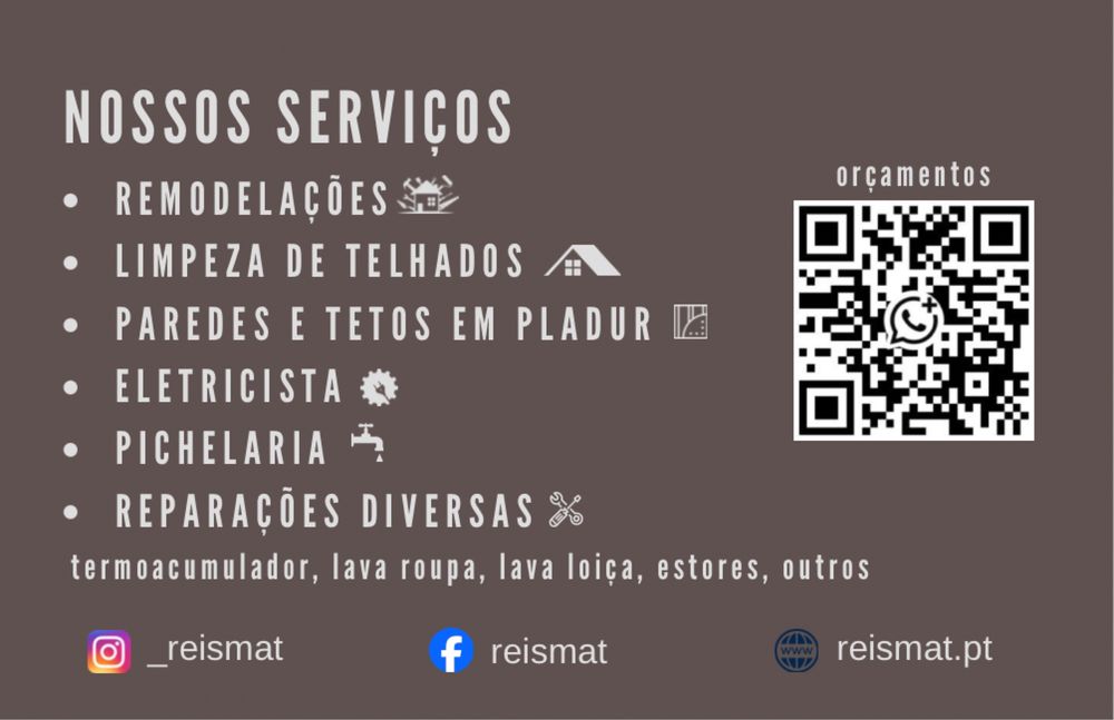 Remodelaçao, limpeza de telhado, reparação doméstica