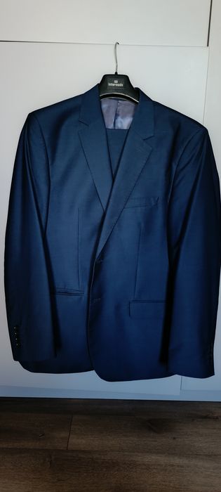 Garnitur Slim komunia, wesele. Wełna plus wiskoza roz.. 60/188 pas 108 cm