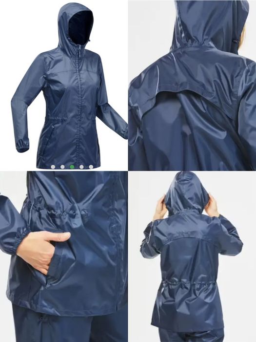 Жіночий куртка вітровка дощовик Quechua Raincut Zip розмір XS