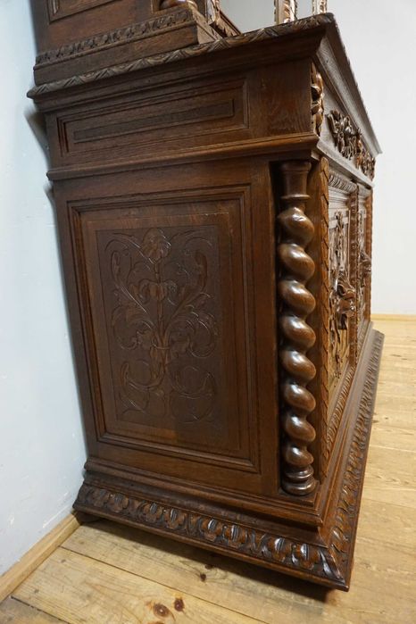 WIELKI STARY KREDENS biblioteczka Francja maszkarony szer172cm wysyłka