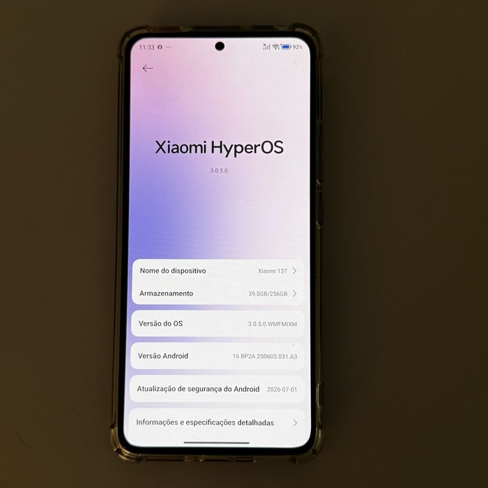 Xiaomi Mi 13T 256gb 12gb ram +12 ram plus igusl a novo pouco uso android 16 hyperios 3.0