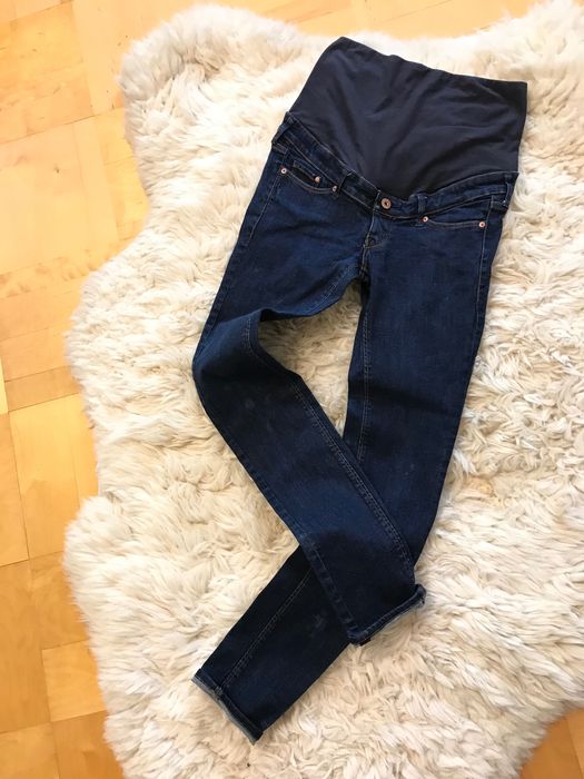 H&M MAMA jeansowe spodnie ciążowe rurki S/36