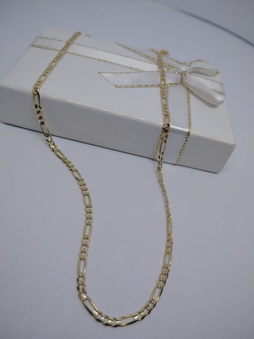 Złoty męski łańcuszek Figaro złoto 585 długość  50 cm 274