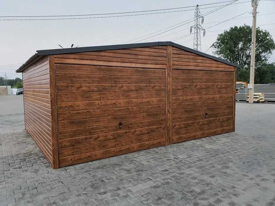 Garaż Drewnopodobny Premium 6x5 6x6 7x5 8x6 Kolory Wymiary