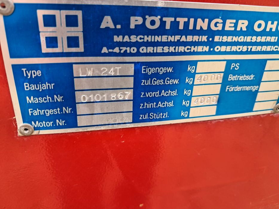 Przekładnia kątowa do przyczepy samozbierającej Pöttinger LW