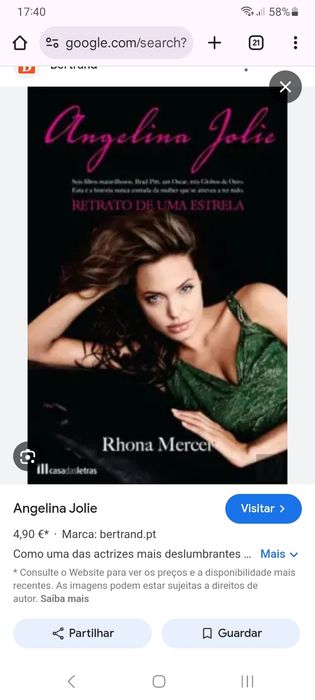Um livro que retrata a vida de Angelina Jolie
