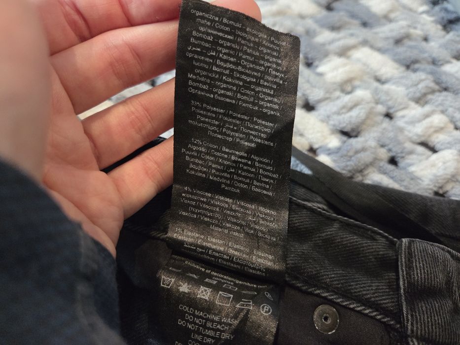 Czarne jeansy damskie S