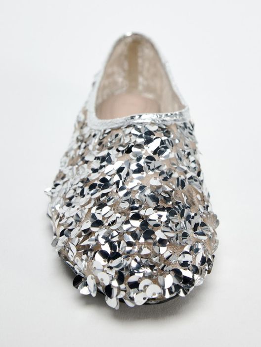 Baleriny Zara z cekinami. Hit! Nowe, wyprzedane!