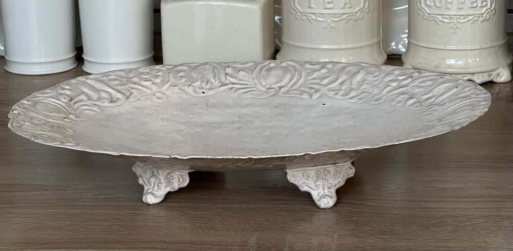 Stylowa misa / patera dekoracyjna na nóżkach w stylu shabby chic