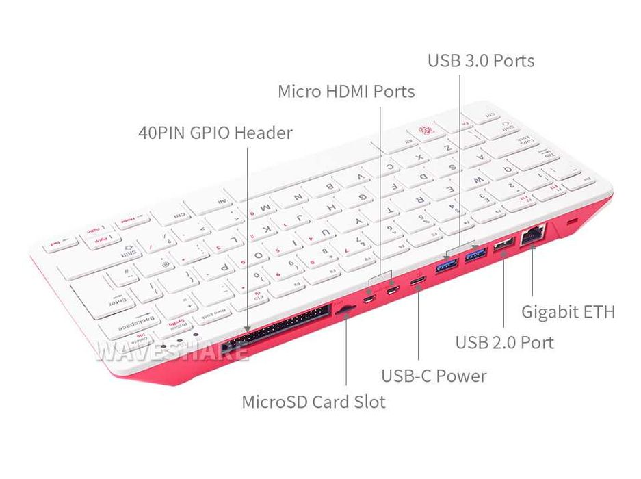 Kit Raspberry Pi 400 PT, Windows 10, teclado e livro em Português