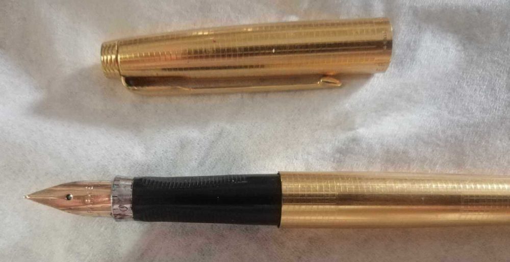 Conjunto canetas Parker 65 Consort Insígnia 14k Vintage Anos 70