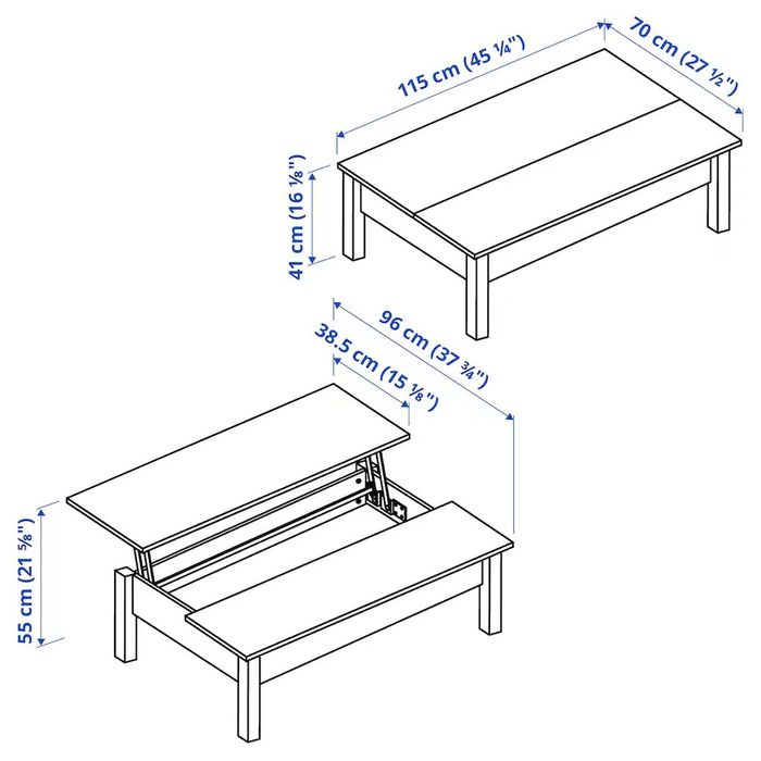 Mesa de Centro IKEA TRULSTORP com Arrumação - Excelente Estado