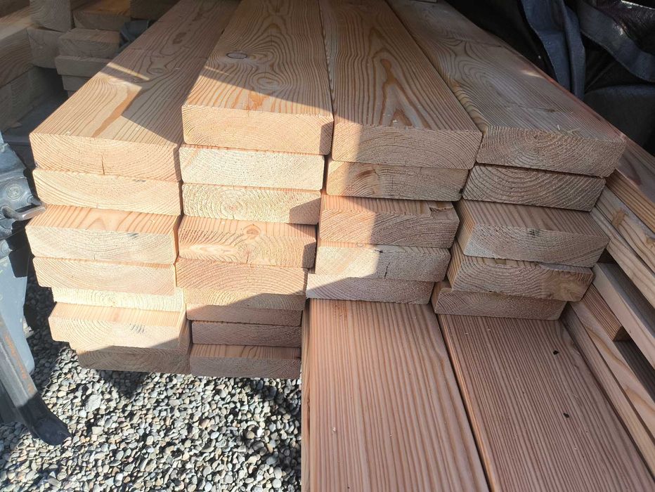 Sztachety drewniane, listwy ławkowe, deski, boazeria