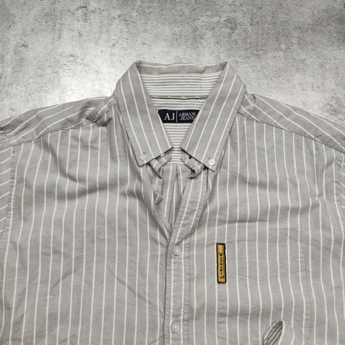 MĘSKA Koszula Elegancka Paski Bawełna PREMIUM Emporio Armani Jeans