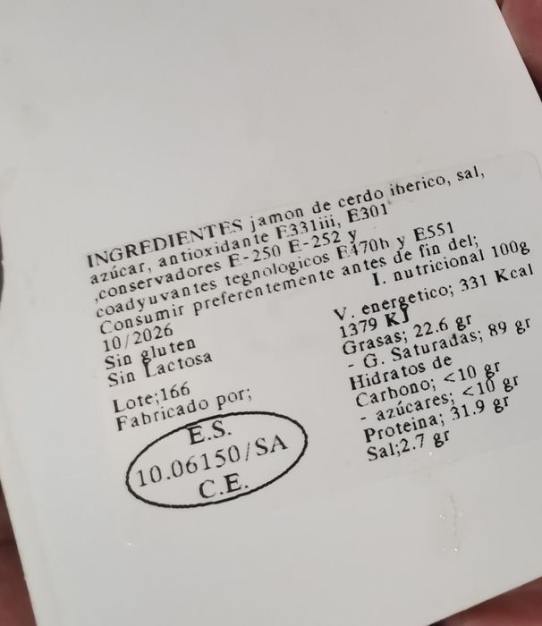 Szynka jamon hiszpańska pokrowiec tekstylny karton