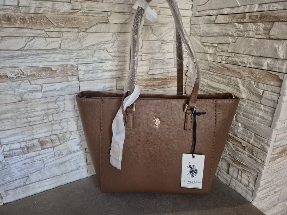 Torebka Damska Shopper Bag US Polo ASSN Jones Brązowa