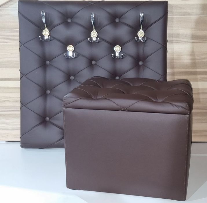 Пуф в прихожую открывашка банкетка оттоманка каретная стяжка кушетка