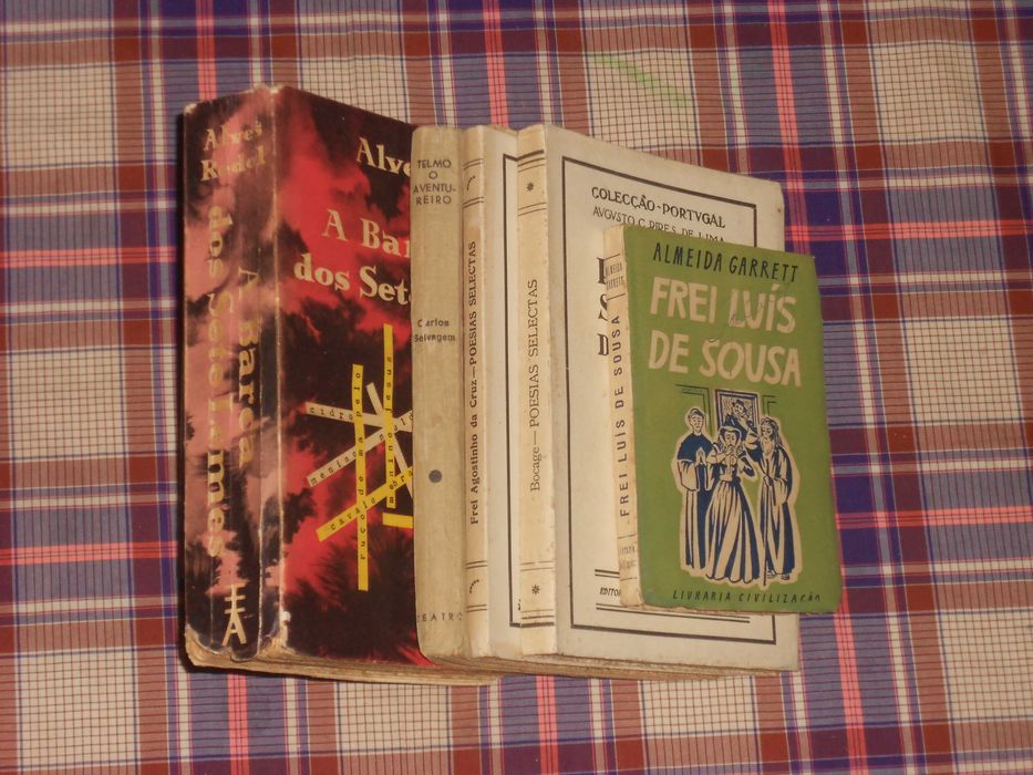 Livros antigos Garrett, Bocage, Agostinho da Cruz, Selvagem, Redol
