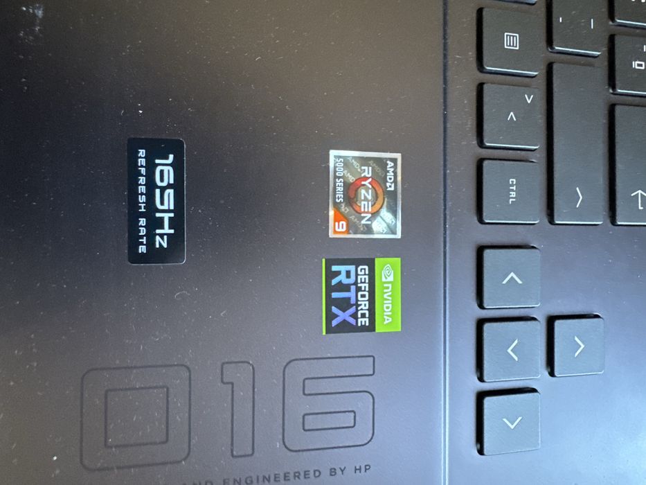 HP OMEN 16 Ryzen 9 RTX 165Hz + carregador– Para Peças/Reparação