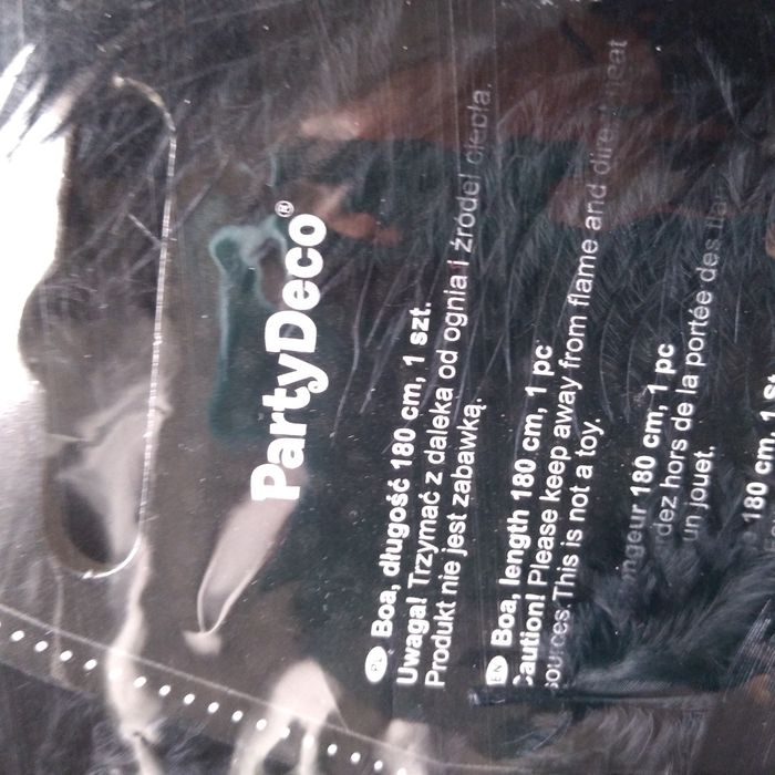 Szal boa z naturalnych piòr sylwester,party nowy 180cm