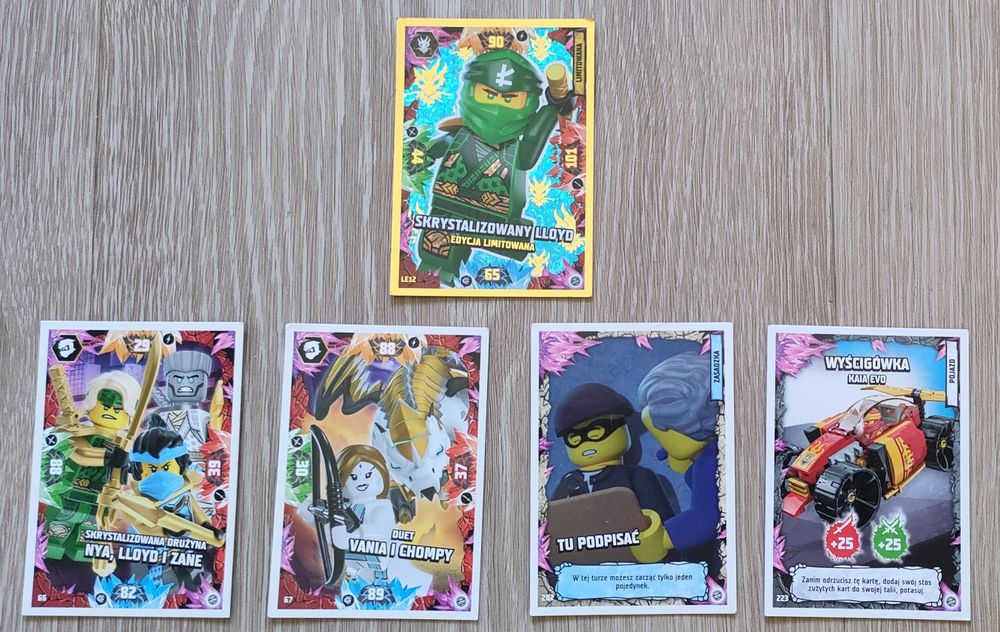 Karty NinjaGo TCG 6 Wyspa, 7 Seabound, 8 Crystallized - 56 sztuk