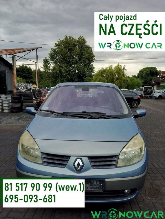 Renault Megane Grand Scenic II (03-06r.) 1.9 DCI 119KM. Silnik F9Q 812 Skrzynia ND0 002 lakier TED47/D47.Cały na części. GWARANCJA !!! Przód Tył Zestaw Komplet Drzwi Klapa Zderzak Błotnik Maska Grill Atrapa Szyba Pas Lampa Lusterko Boczki Fotel Kanapa Kok