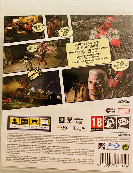 Jogo Deadpool PS3 Seminovo