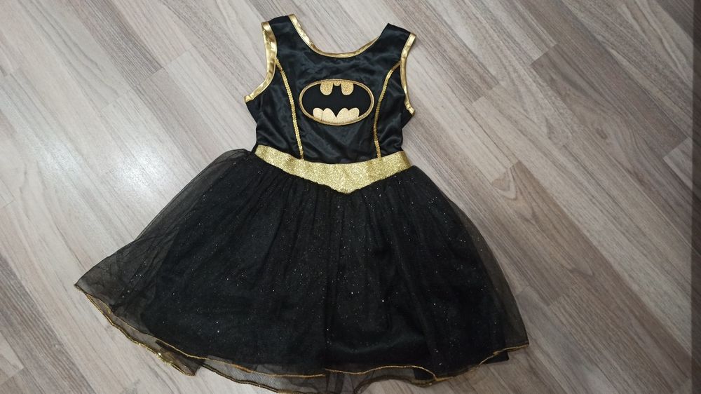 Детское платье бэтмен хеллоувин на девочку 3 4 5 лет рост до 116 см